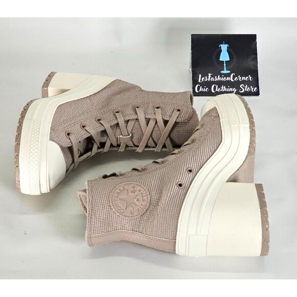 NWOB Converse Chuck 70 De Luxe Heel Platform Counter Climate Wo's Beige Sz 8 333 - Picture 15 of 16